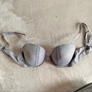 aerie Gray Lace-Lay Bra